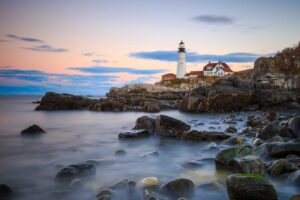 Can a Crime Be Committed for an Attempted Sexual Assault in Maine portrayed by a lighthouse on a rocky shore off the coast of Maine.